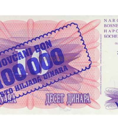 100000 Dinara - Bosnia Herzegovina 1993 Nova