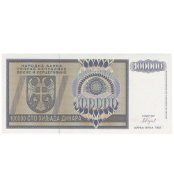100000 Dinara - Bosnia Herzegovina 1993 Nova