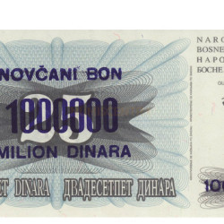1000000 Dinara - Bosnia Herzegovina 1993 Nova