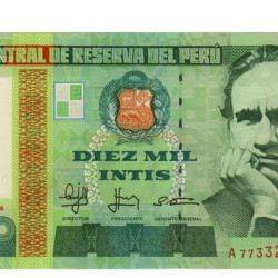 10000 Intis - Peru 1988 Bela