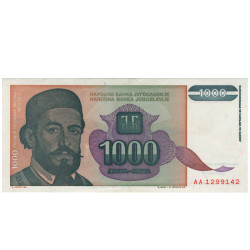 1000 Dinara - Jugoslavia 1994