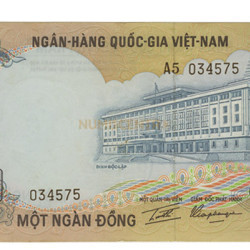 1000 Dong - vietnam Sul 1972