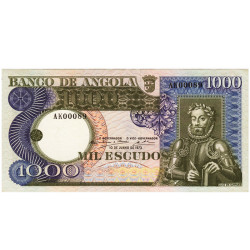 1000 Escudos - Angola 1973 NOVA