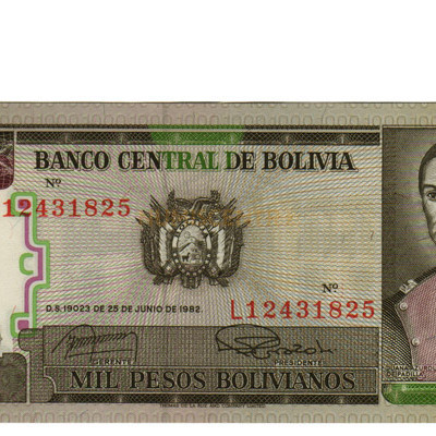 1000 Pesos - Bolivia 1982