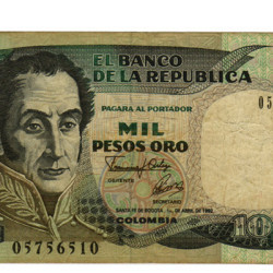 1000 Pesos - Colombia 1992