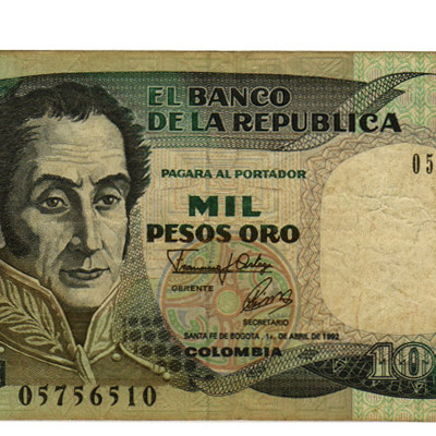 1000 Pesos - Colombia 1992