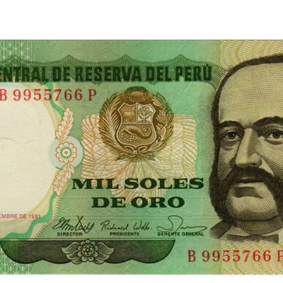 1000 Soles Oro - Peru 1981