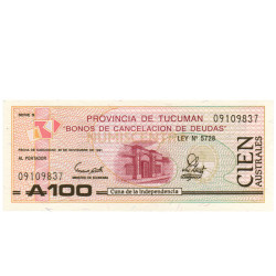 100 Australes - Argentina 1991