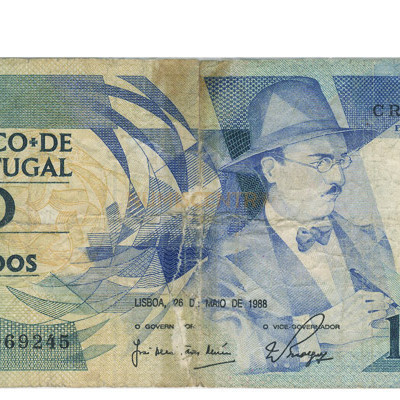 100 Escudos - Portugal 24-11-1988 Bela