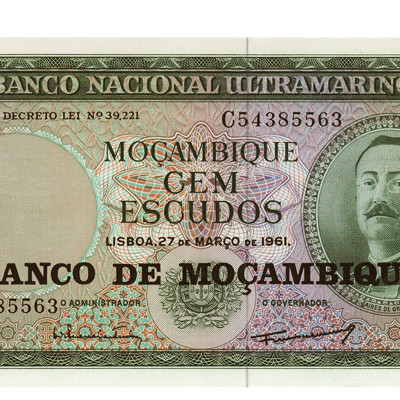 100 Escudos - Moçambique 1961 NOVA