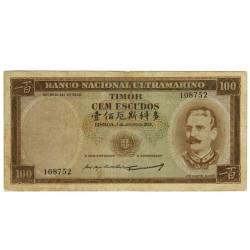 100 Escudos - Timor 1959