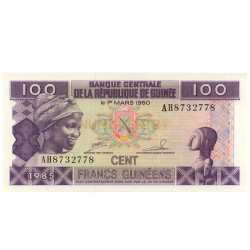 100 Francs - Republica da Guine 1985 Nova