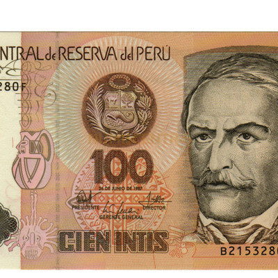 100 Intis - Peru 1987