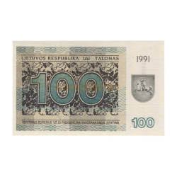100 Talonas - Lituania 1991