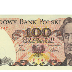 100 Zloty - Polonia 1986-88