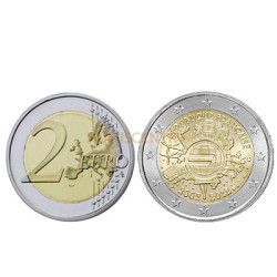 2 Euros 10 Aniversário da Moeda Euro França 2012