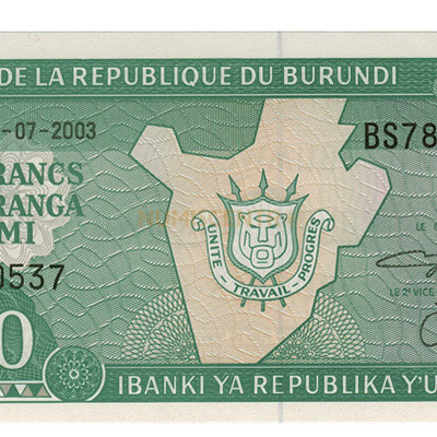 10 Francos - Burundi 2003
