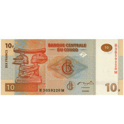 10 Francs - Congo 2003 NOVA