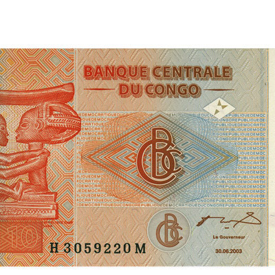10 Francs - Congo 2003 NOVA