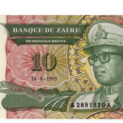 10 Novas Makuta - Zaire 1993