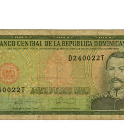 10 Pesos - Republica Dominicana 1996 BC+