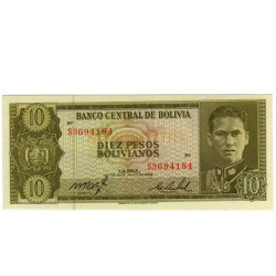 10 Pesos - Bolivia 1962