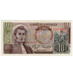 10 Pesos - Colombia 1980