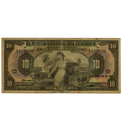 10 Sucres - Equador 1938