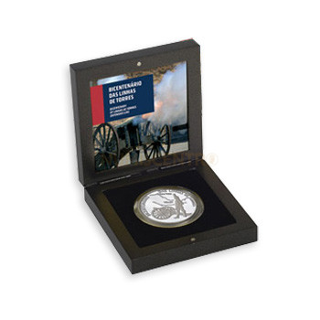 Moeda 2,5€ Bicentenario das Linhas de Torres 2010 Prata Proof