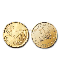 20 Centimos Monaco 2002