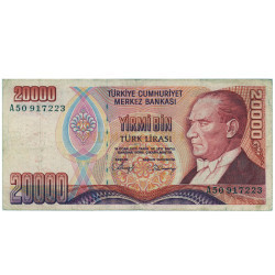 20000 Liras - Turquia 1970-88