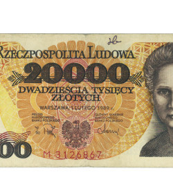 20000 Zloty - Polonia 1989