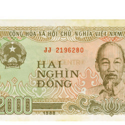 2000 Dong - vietnam do Norte 1988