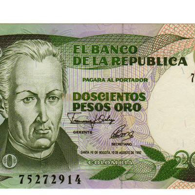 200 Pesos - Colombia 1992