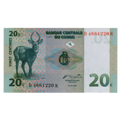 20 Centimes - Congo 1997 NOVA