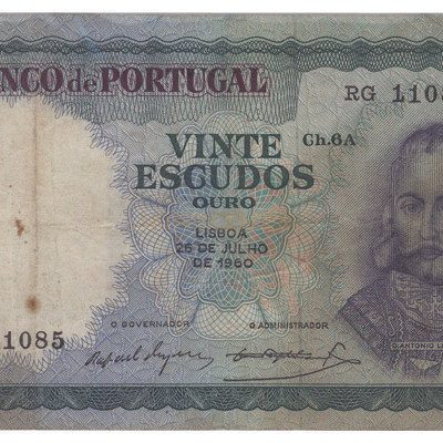 20 Escudos - Portugal 26-7-1960 MBC