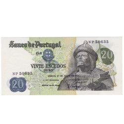 20 Escudos - Portugal 27-7-1971 Bela