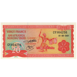 20 Francos - Burundi 2001