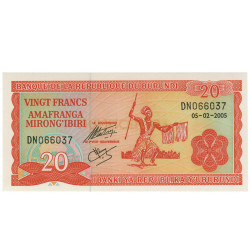 20 Francos - Burundi 2005