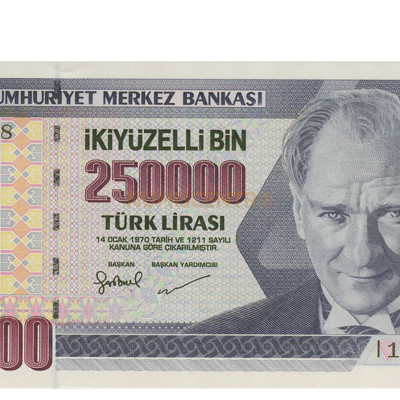 250000 Liras - Turquia 1970-98