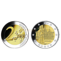 2 Euros Bremen Alemanha 2010 J