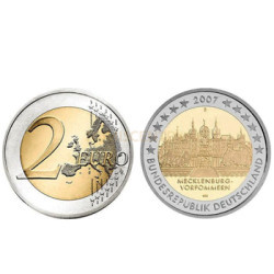 2 Euros Castelo Schwerin Alemanha 2007 A