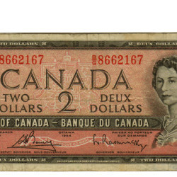 2 Dollars - Canada 1954