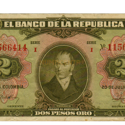2 Pesos - Colombia 1943