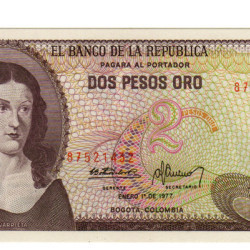 2 Pesos - Colombia 1977