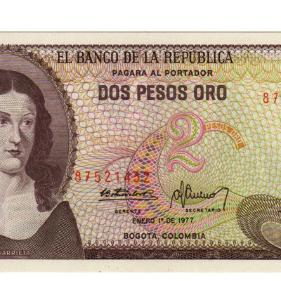 2 Pesos - Colombia 1977