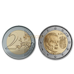 2 Euros Príncipe Henry Brasão Luxemburgo 2010