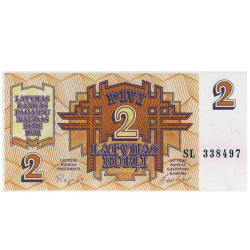 2 Rubli Letonia 1992