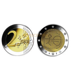 2 Euros 10 Aniversário da UEM Luxemburgo 2009