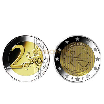 2 Euros 10 Aniversário da UEM Luxemburgo 2009